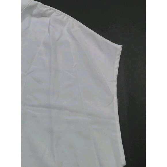 Banana Republic XL White V-Neck Sleeveless Minamalist Boxy Closet Staple Top - Picture 3 of 12